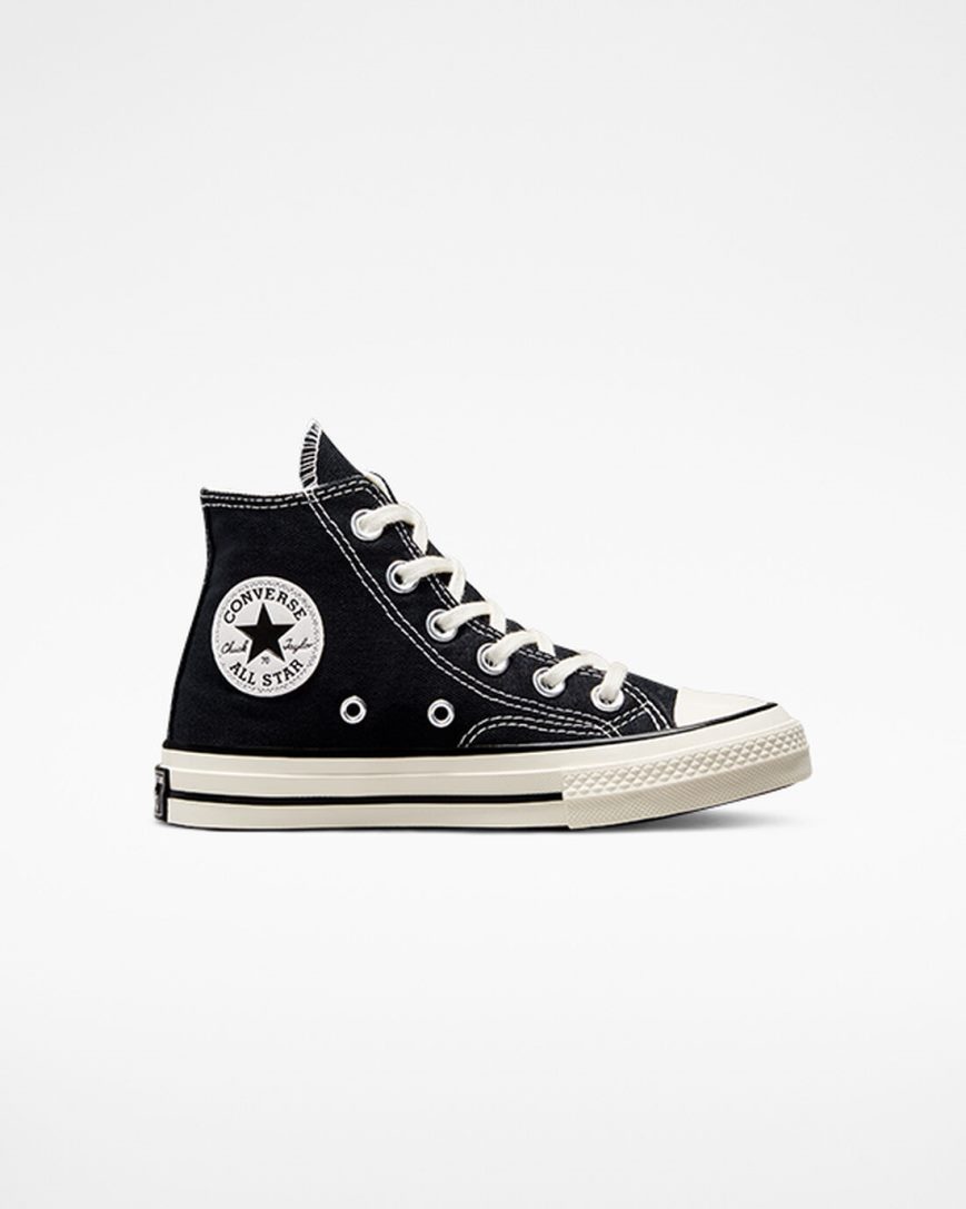 Tenisi Inalti Baieti Converse Chuck 70 Vintage Panza Negrii | RO C13DHU702